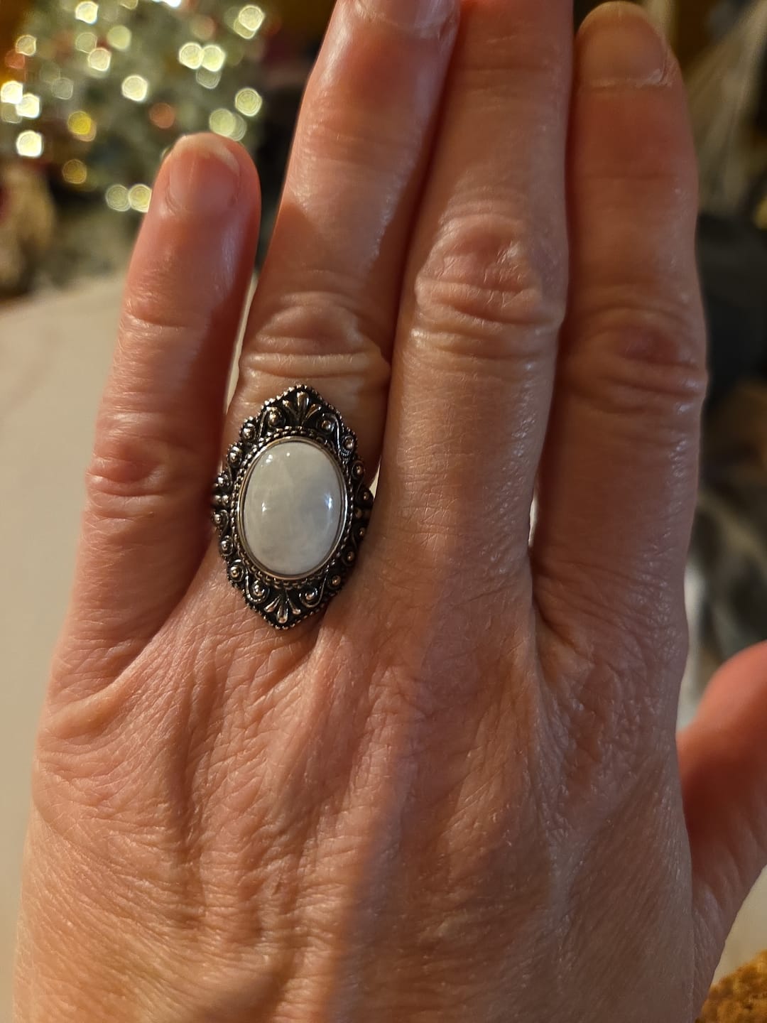 Customer photo review of Bague "Lune Intuitive" en Pierre de Lune & Argent