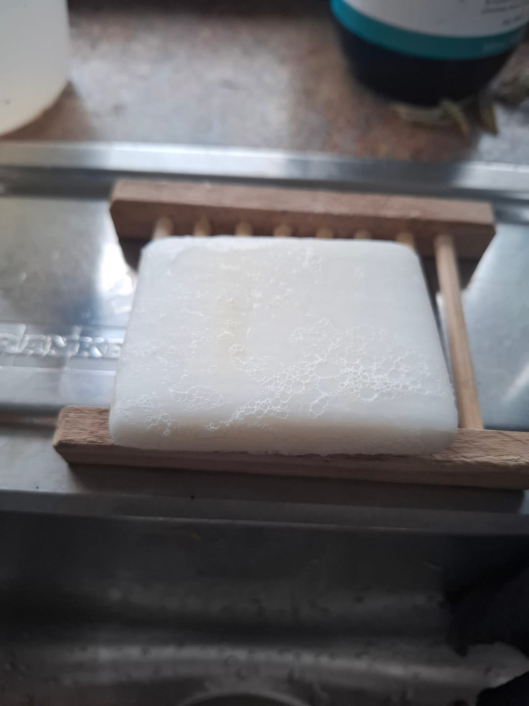 Customer photo review of Dishwashing Soap Bar (Lemon Myrtle)