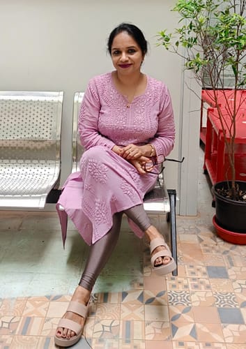 Customer photo review of Hoor Dusty Purple Viscose Georgette Kurta