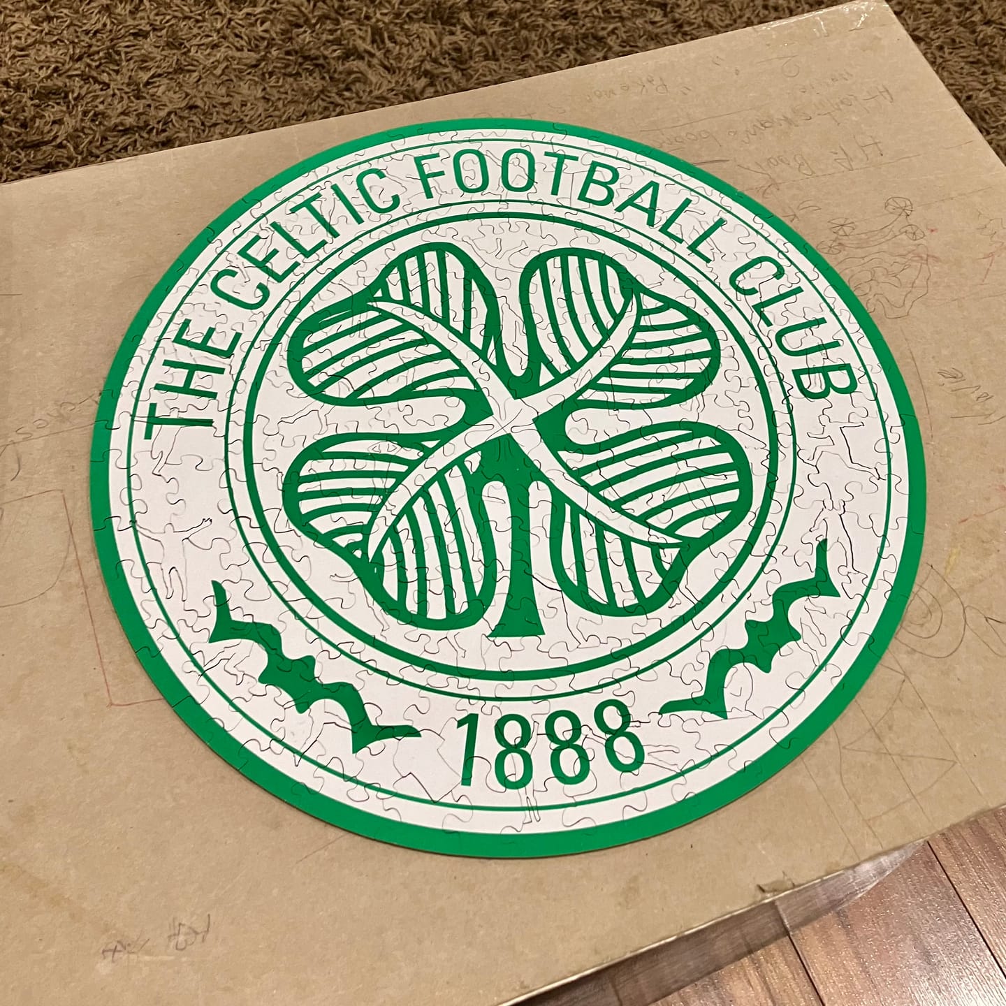 Customer photo review of Celtic FC® Logo - Wooden Puzzle