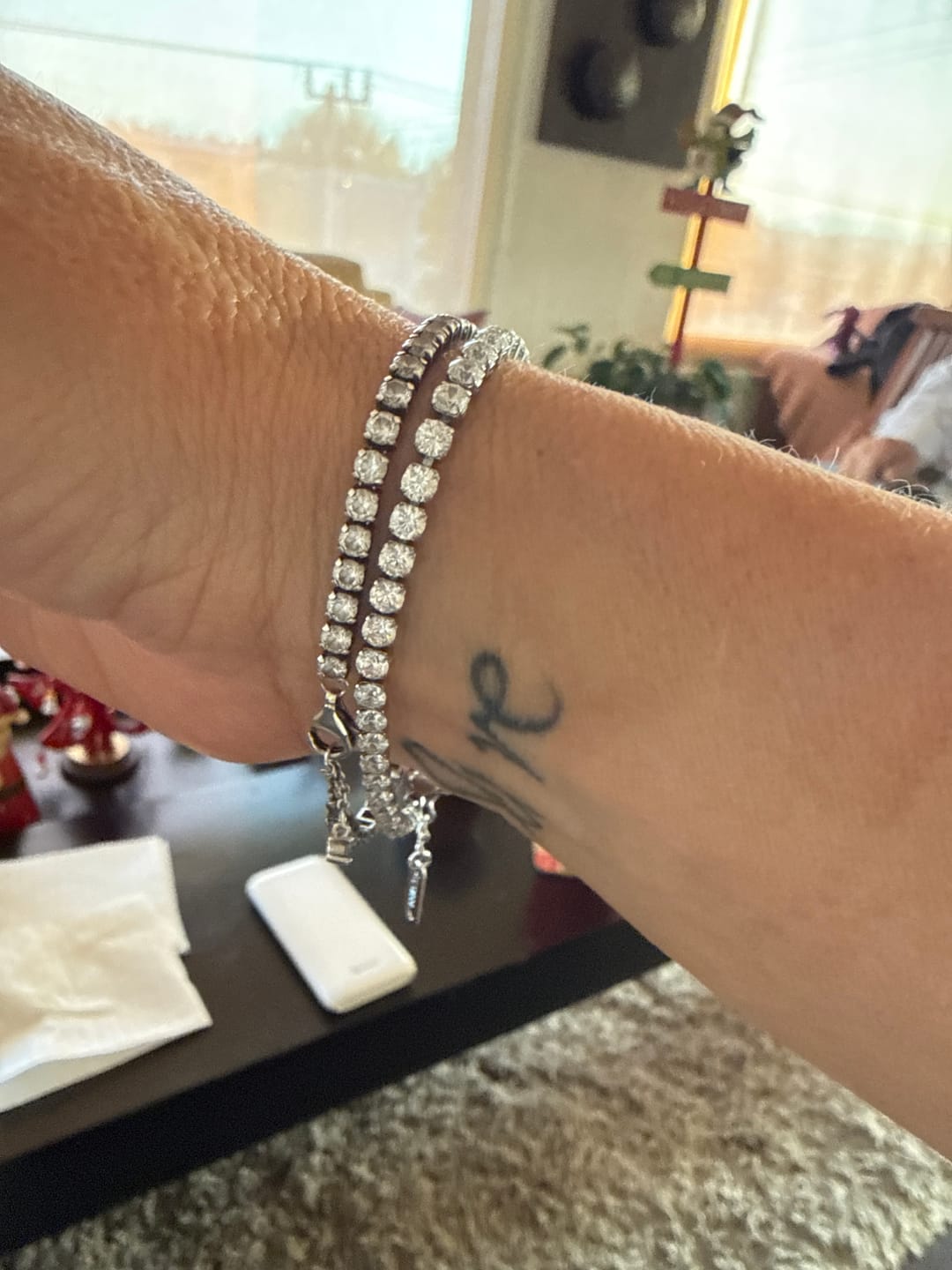 Customer photo review of Pulsera Tennis 3 mm
