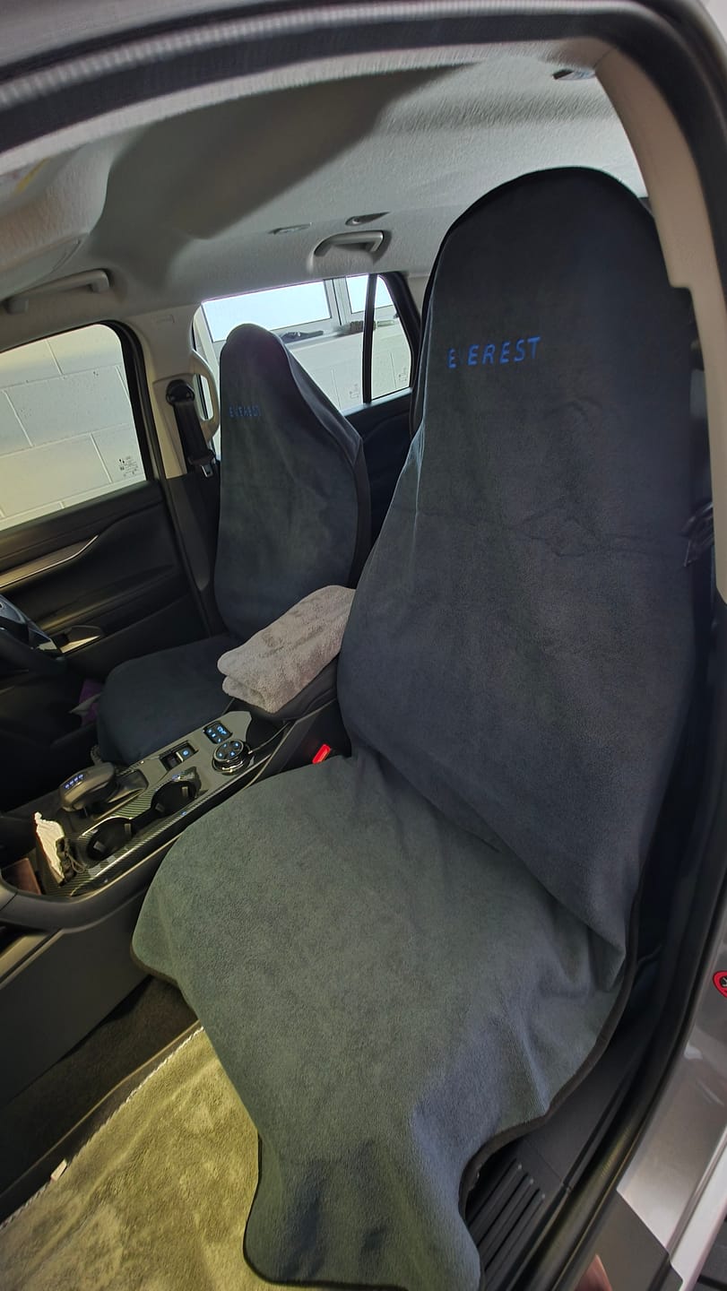 Customer photo review of Personalised Waterproof Car Seat Towel | Towel Society