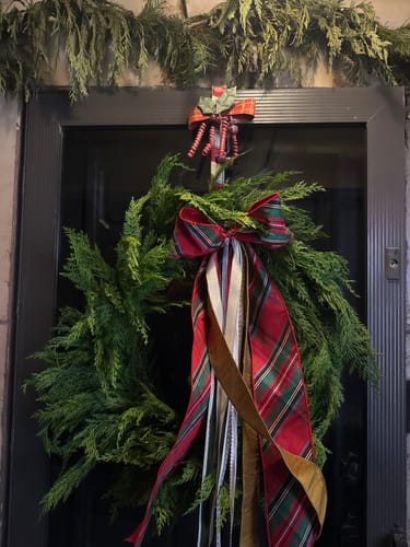 Customer photo review of Cedar Wreath