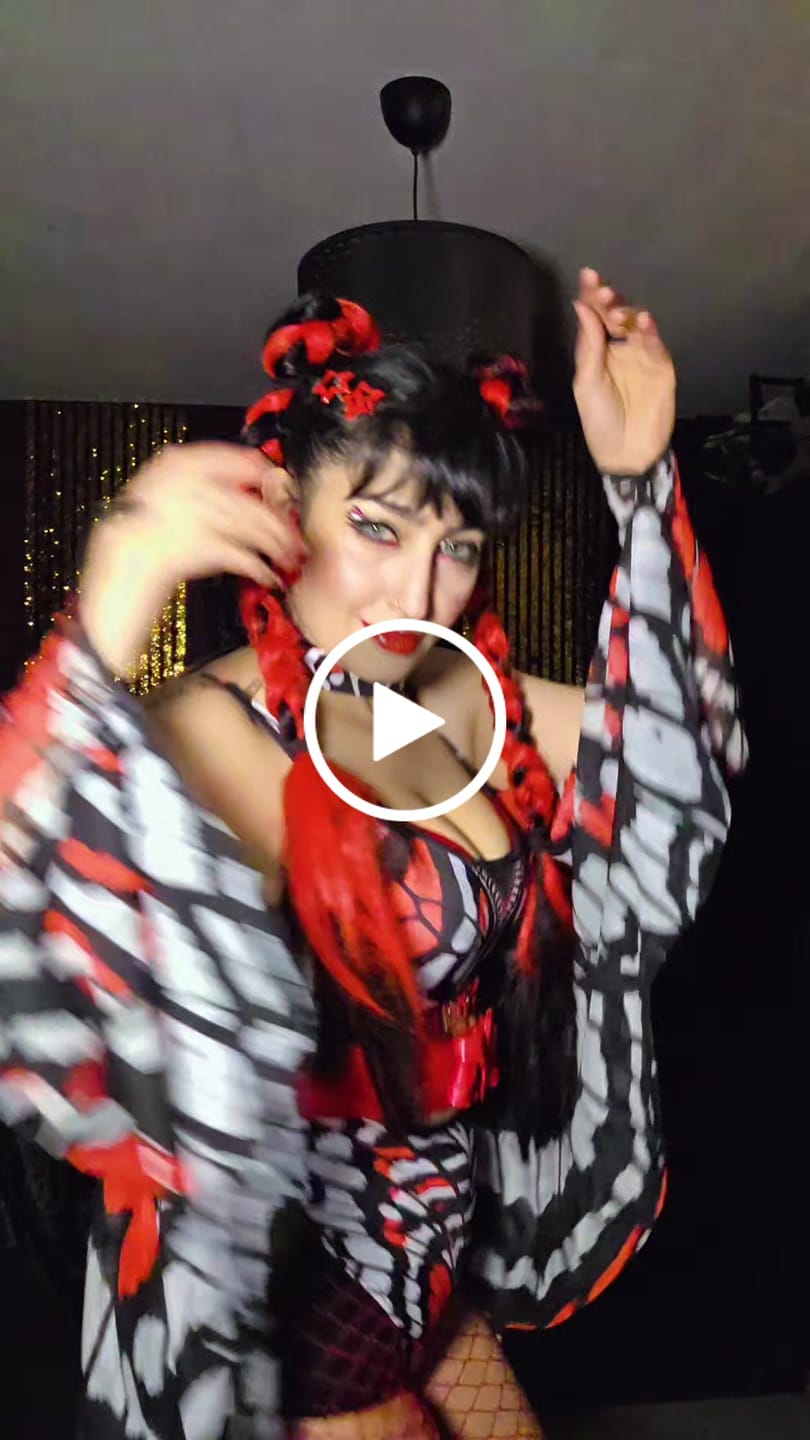 Customer video review of Scarlet Widow Cut Out Thong Bodysuit