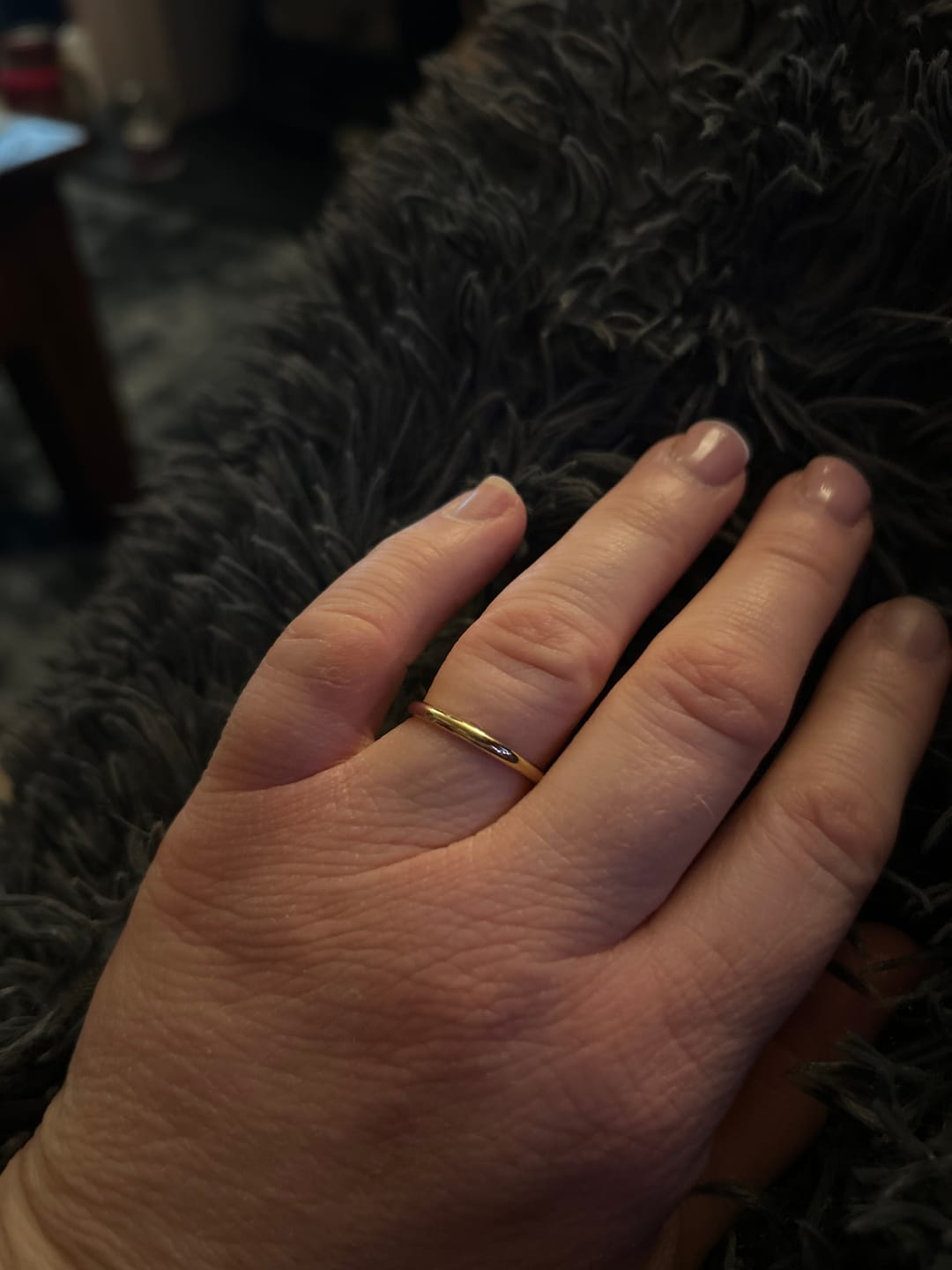 Customer photo review of 2mm Dome Wedding Band