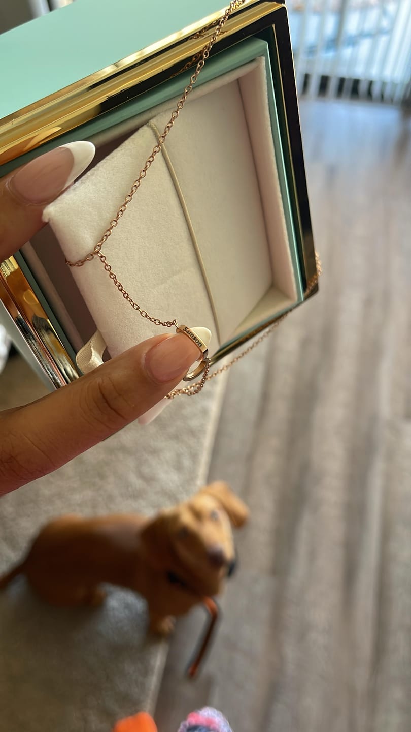 Customer photo review of Double Heart Necklace