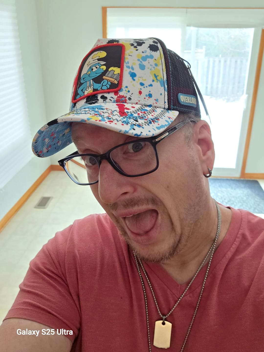 Customer photo review of OVERLORD X Smurfs: Painter Smurf Trucker Cap