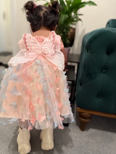 Customer photo review of Baby Girl Summer Birthday Bow Sling Dress