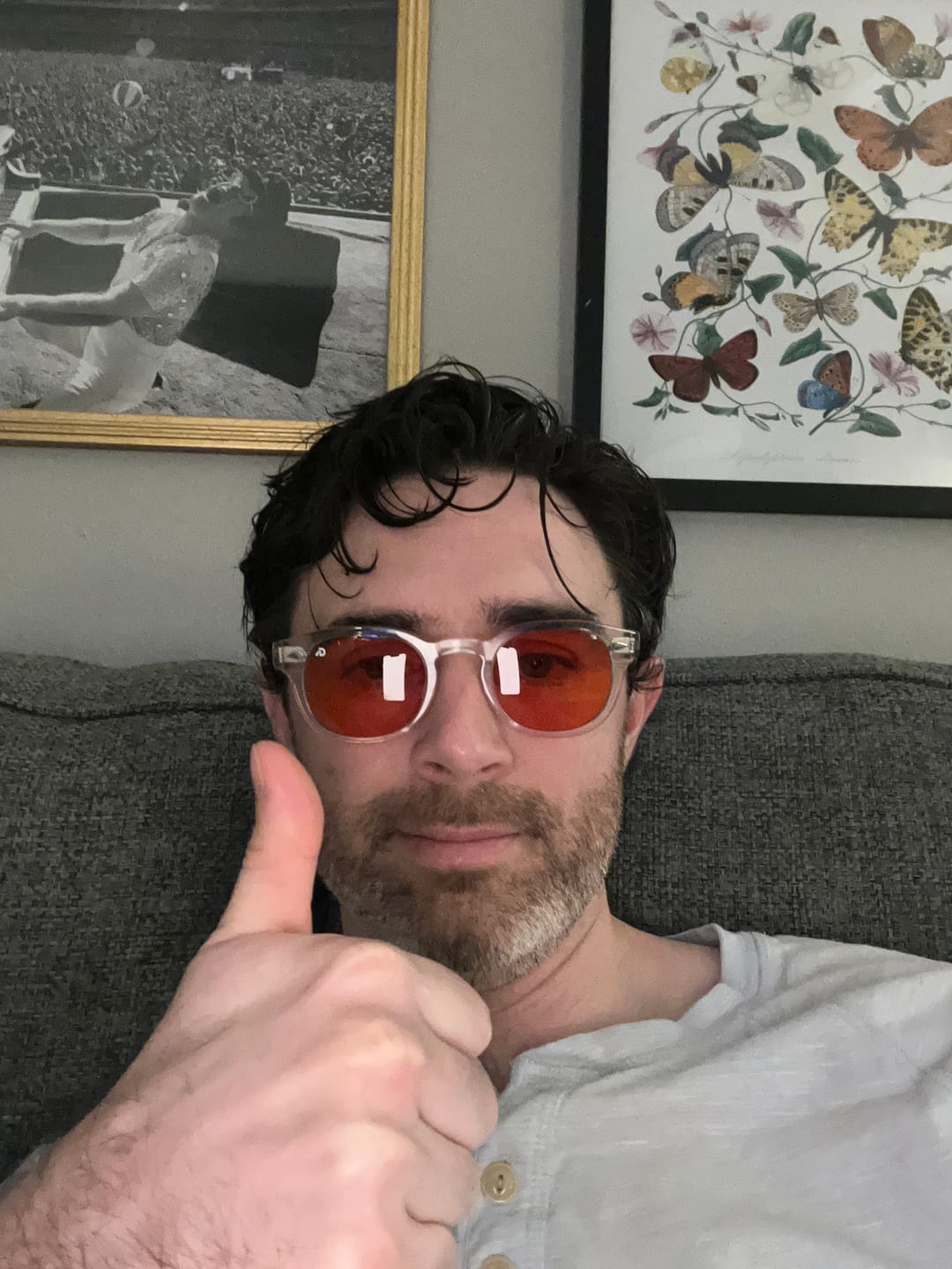 Customer photo review of Blue Light Glasses