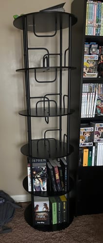 Customer photo review of Flycity 3-5 Tier Rotating Bookshelf With 360° Spinning Display