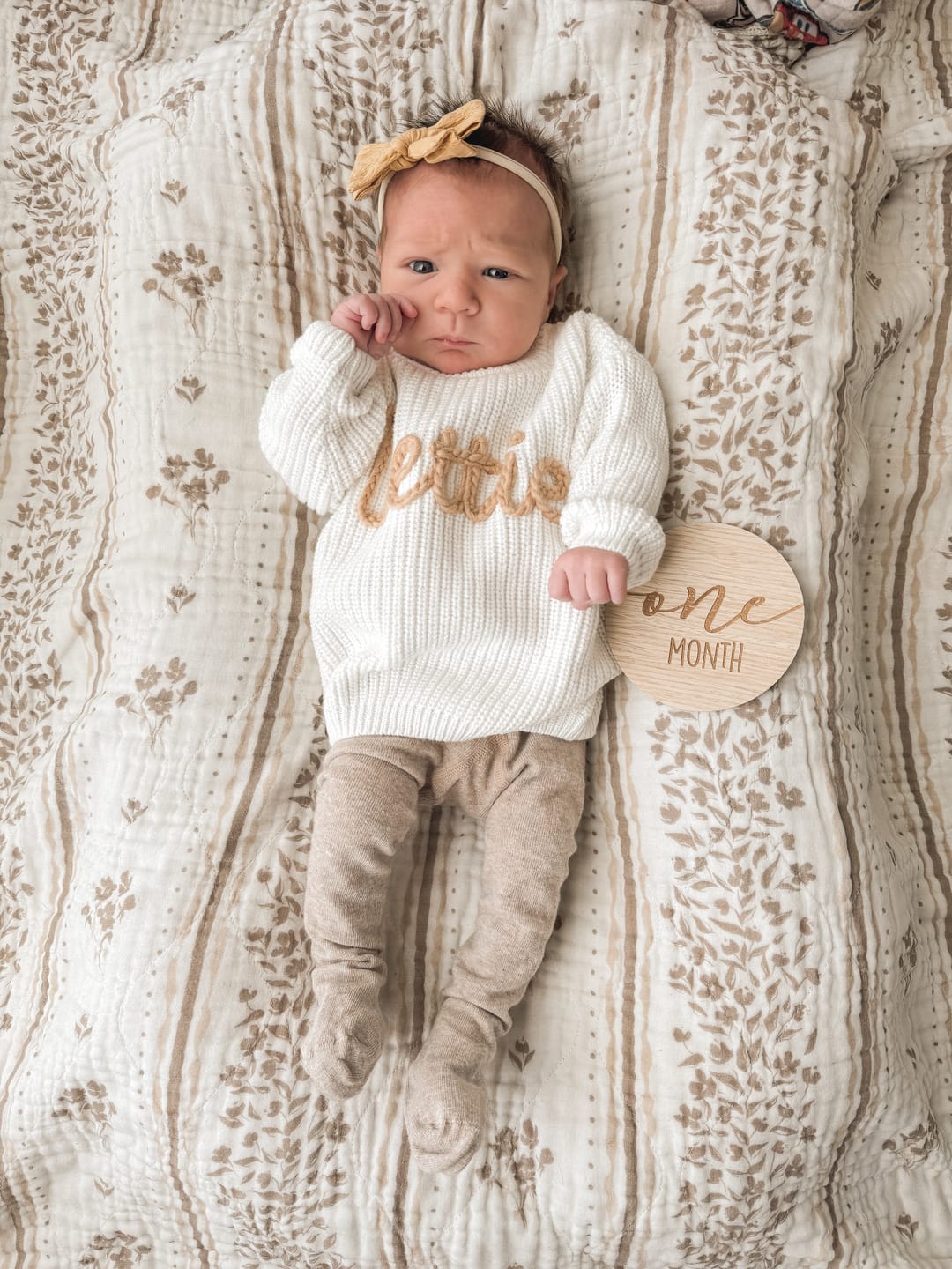 Customer photo review of Hand Knitted Personalized Sweater