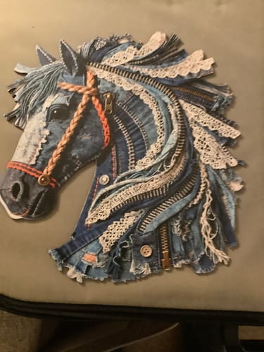 Customer photo review of Denim Horse Wooden Jigsaw Puzzle