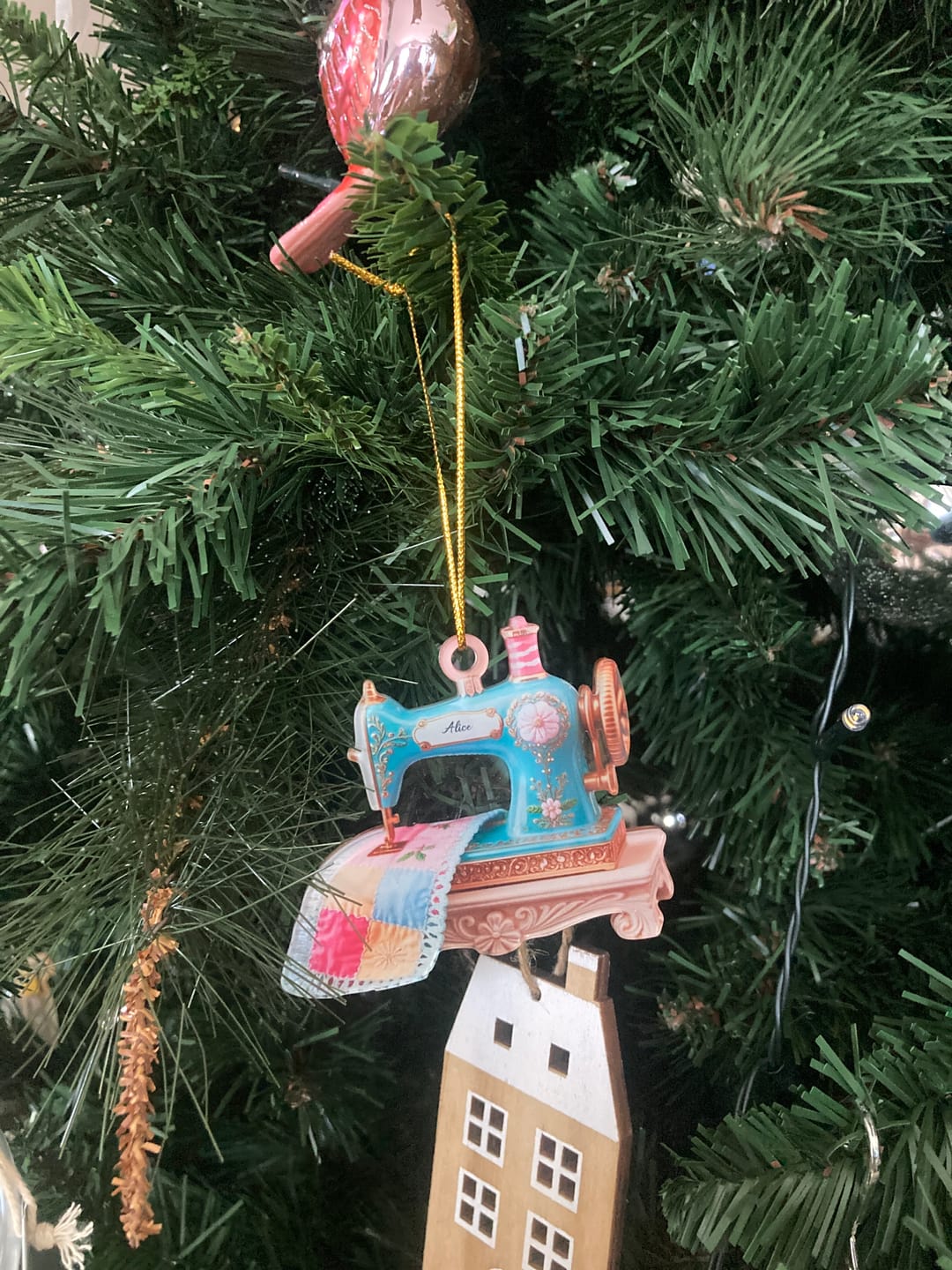 Customer photo review of Sewing Machine Quilter Personalized Christmas Acrylic Ornament - Seamstress Gift