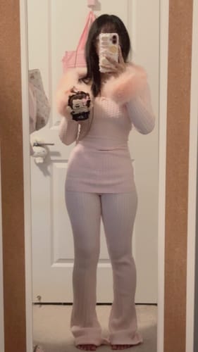 Customer photo review of Colette Cable Knit Set