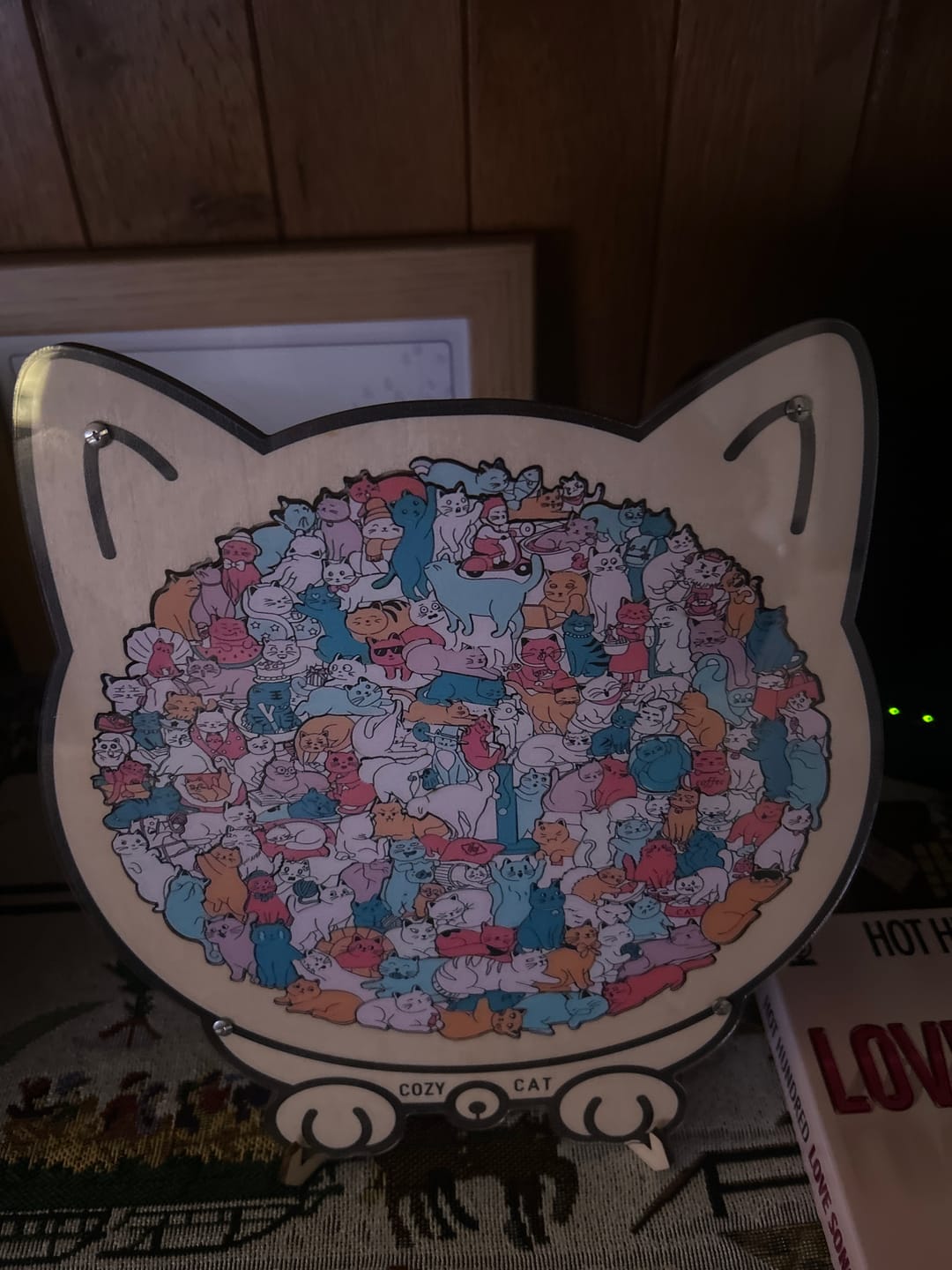 Customer photo review of Morandi-Colored Cat Shaped Wooden Jigsaw Puzzle