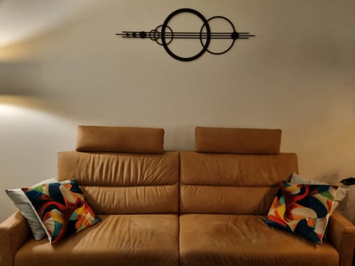 Customer photo review of Décoration murale en métal – Cercles Géométriques