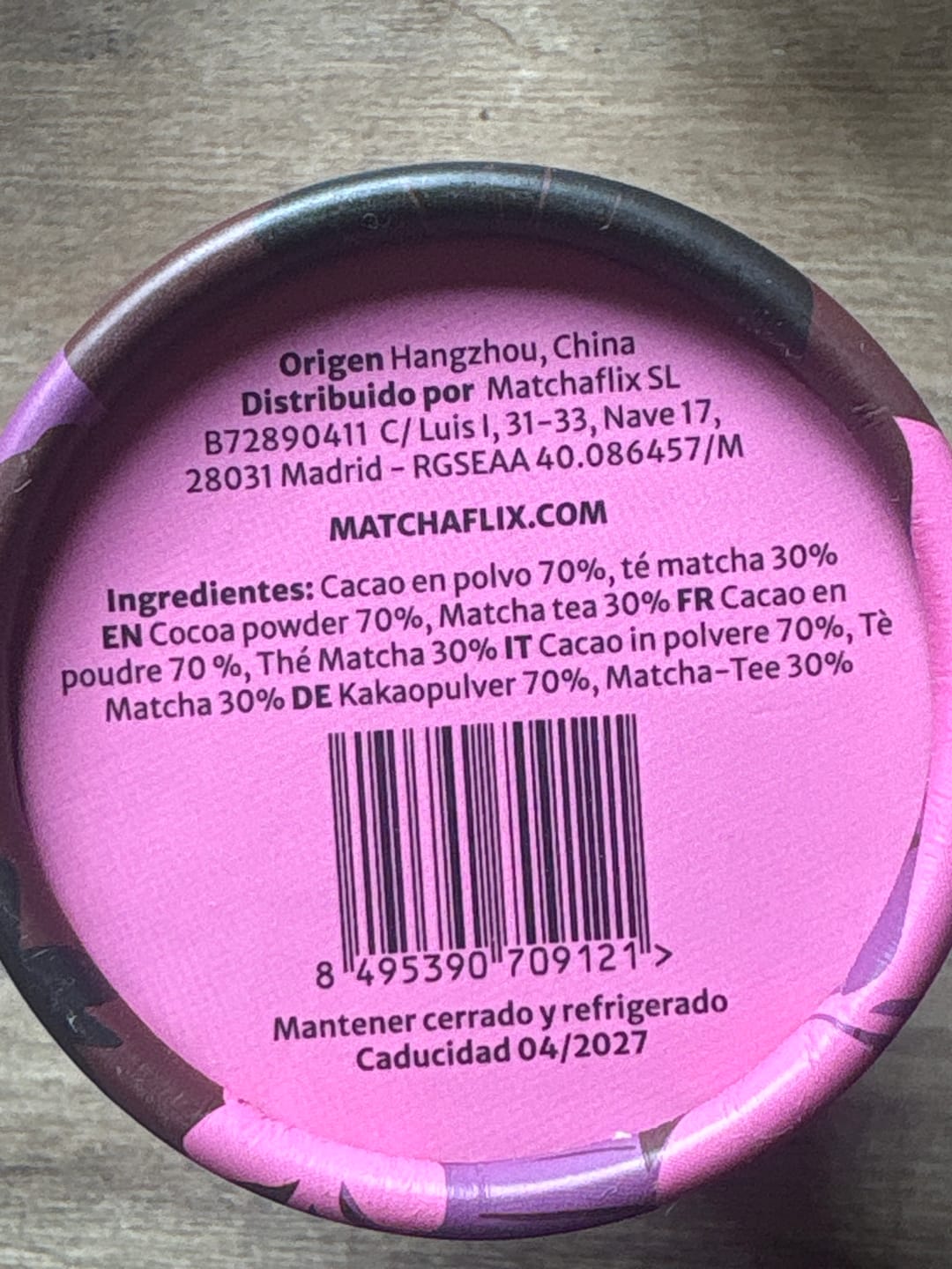 Customer photo review of Té Matcha Premium Cacao