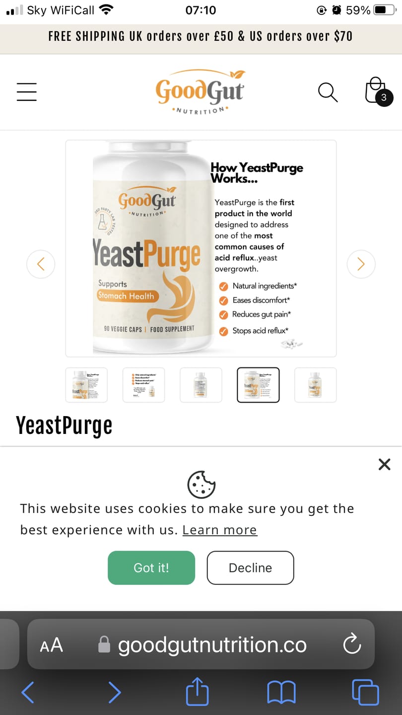 Customer photo review of YeastPurge