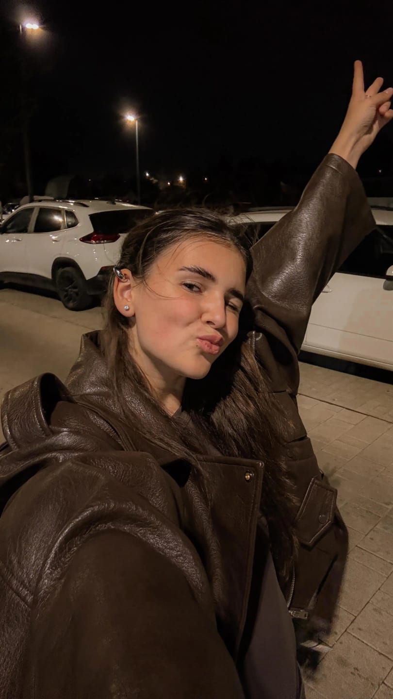 Customer photo review of Gertrude Vegan Leather Jacket