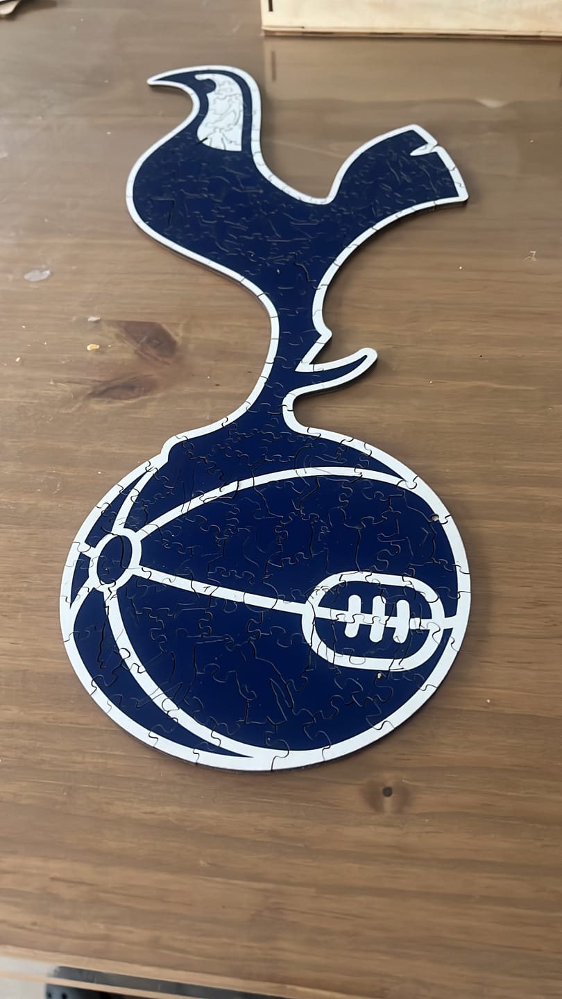 Customer photo review of Tottenham Hotspur FC® Logo - Wooden Puzzle