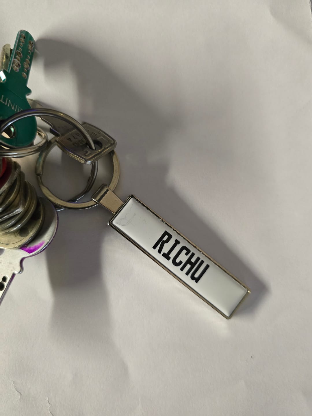 Customer photo review of Personalisierter Kennzeichen-Schlüsselanhänger – Dein Nummernschild als Anhänger