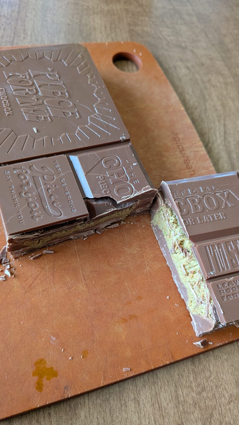 Customer photo review of Chocbox Dubai Milk Chocolate Bar