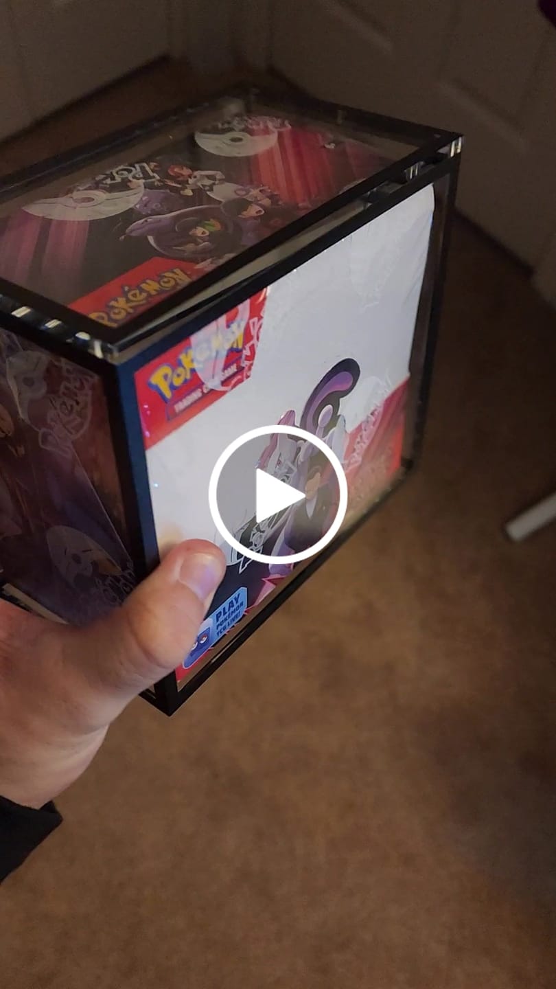 Customer video review of Premium Colored Acrylic Pokemon Booster Box Case