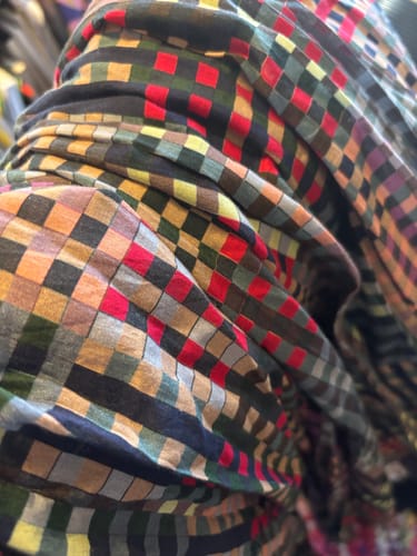 Customer photo review of LEILA SKIRT | NIGHT RUBIX PRINT