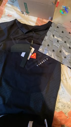 Customer photo review of SUPERMAN COMPRESSION TEES #4117