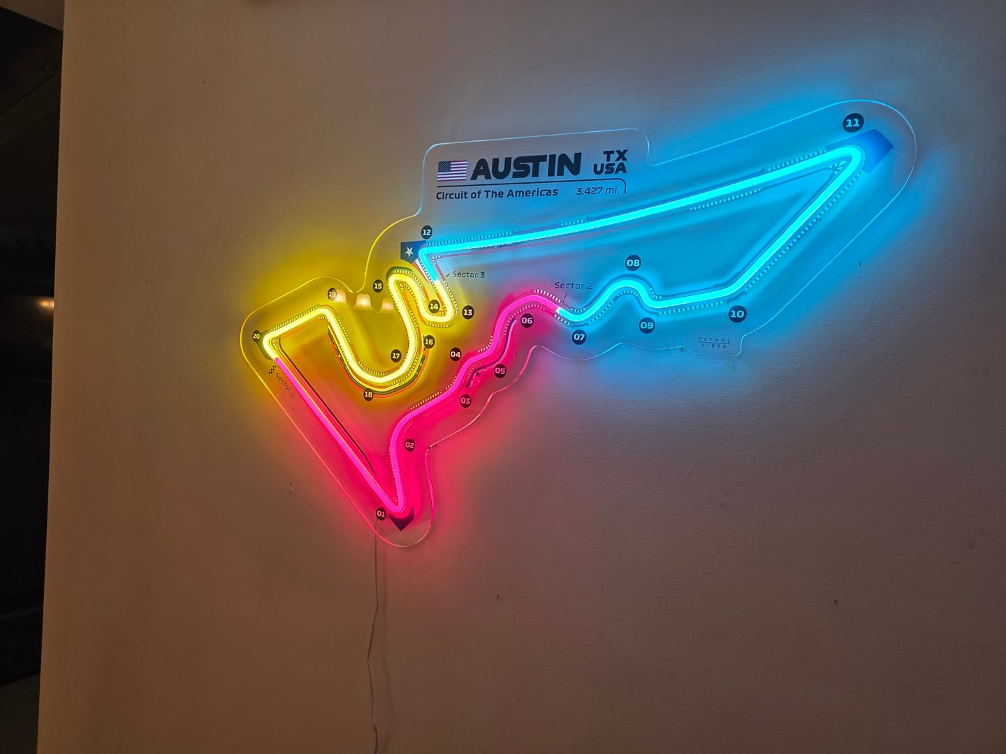 Customer photo review of Circuit Of America COTA Neon Race Track
