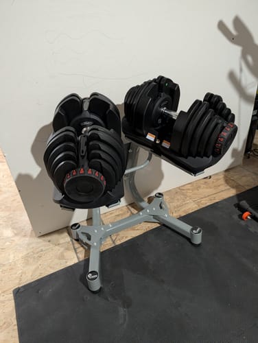 Customer photo review of Ensemble de 2 Haltères Ajustables (10 à 90lb)