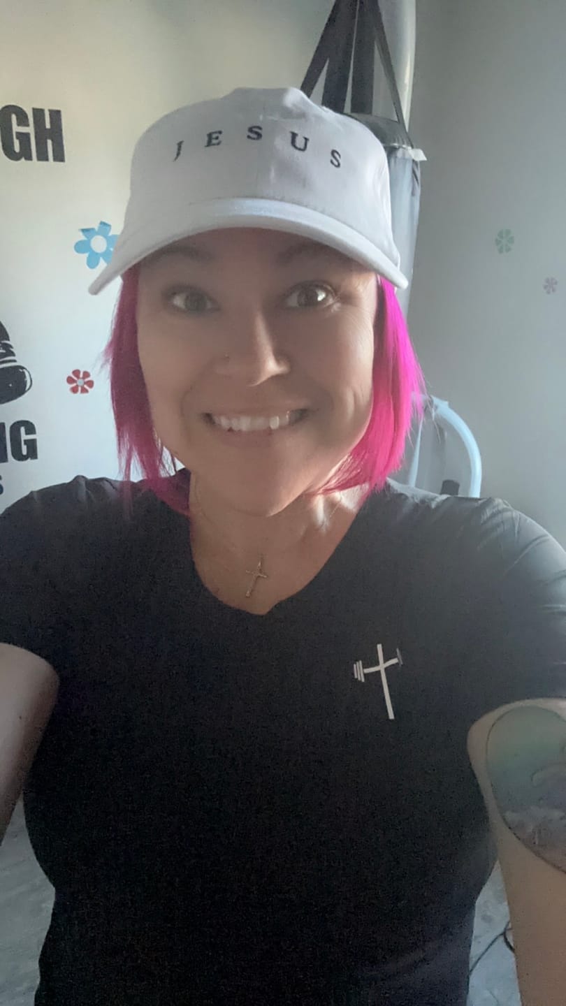 Customer photo review of Women's Proverbs 31:25 Performance Tee