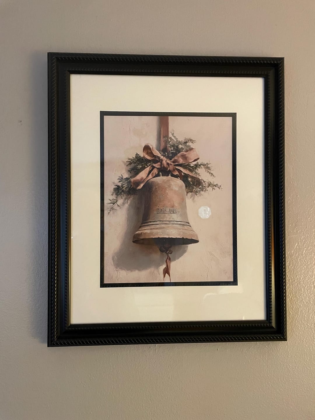 Customer photo review of Rustic Holiday Set of 3 Prints: Vintage Christmas Bell Art