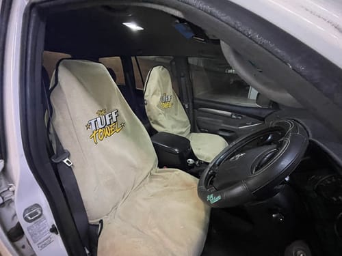 Customer photo review of Waterproof Car Towel Seat Cover