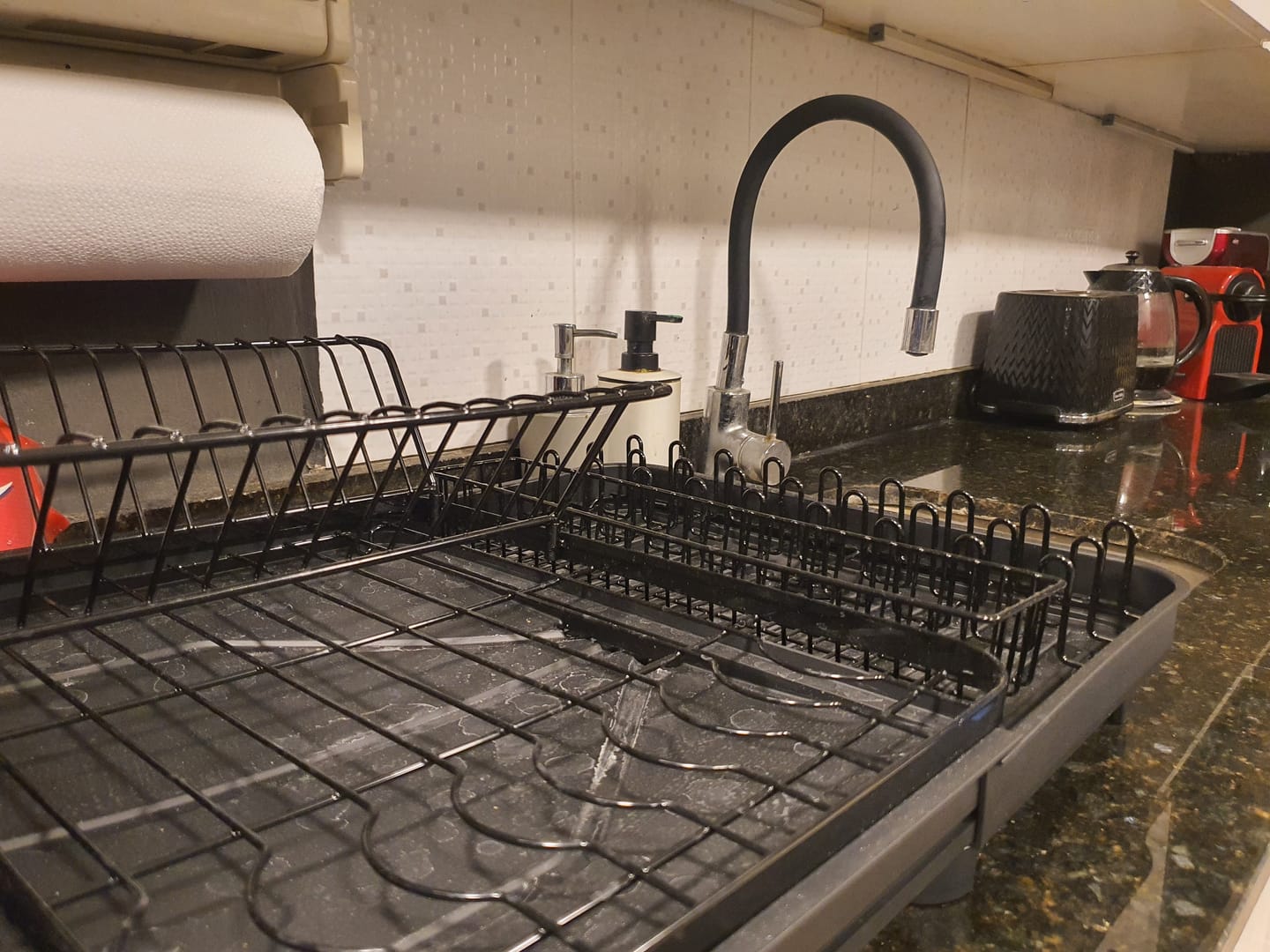 Customer photo review of Secaplatos Escurridor Cocina Acero Inoxidable Plegable Loza