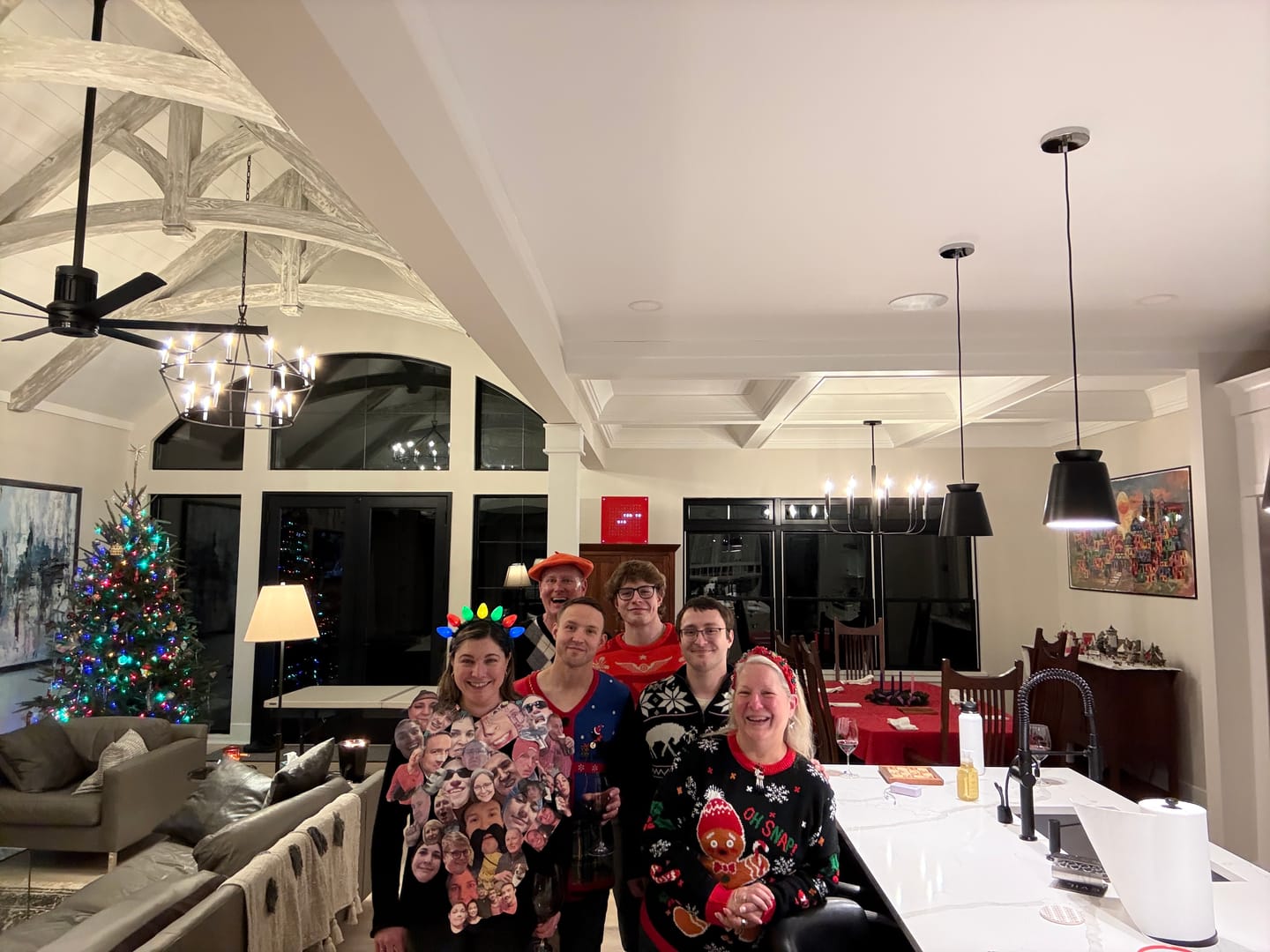Customer photo review of Office Christmas Sweater Party Murder Mystery Game Kit
