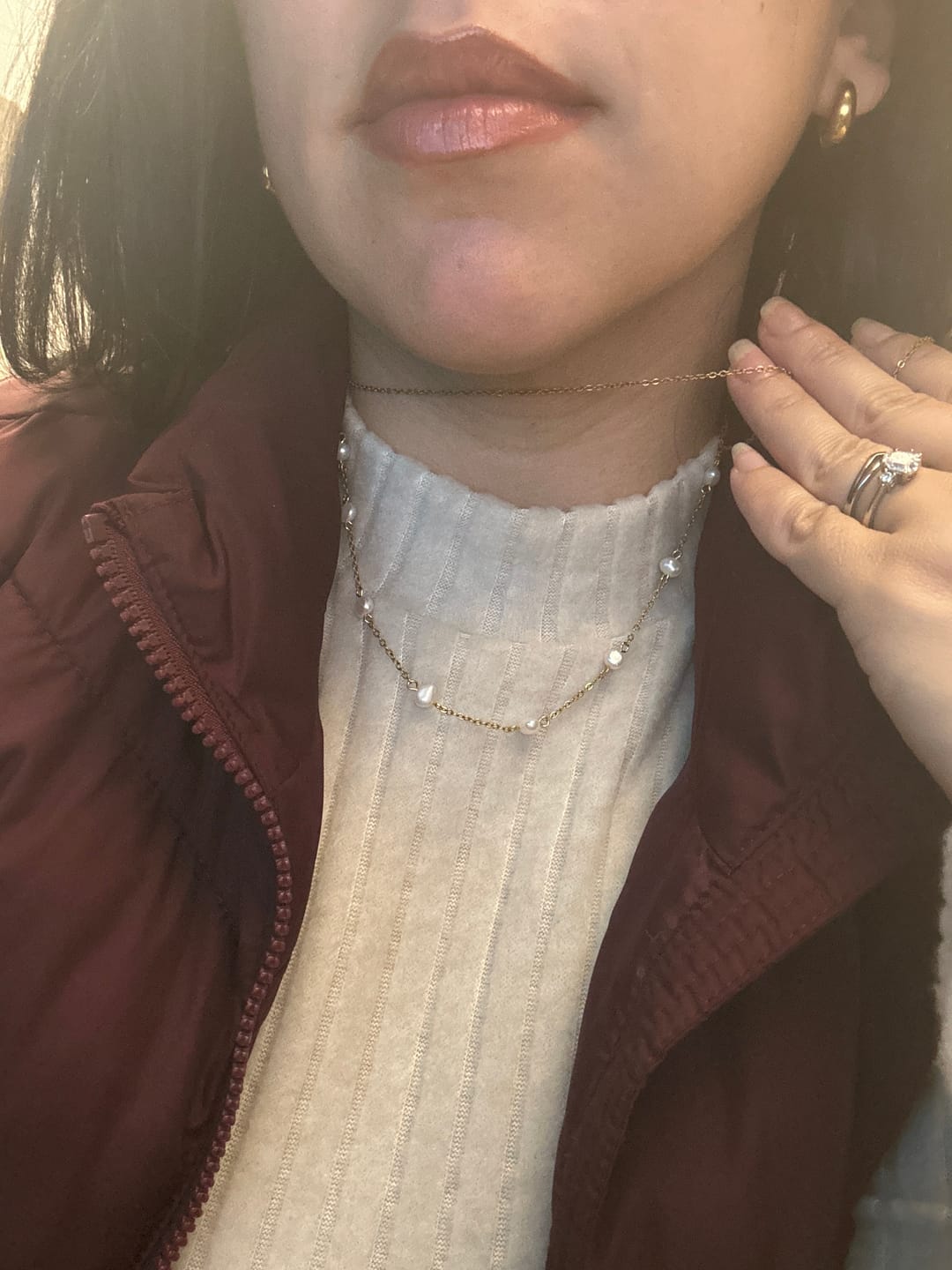 Customer photo review of Laney Pearl Necklace