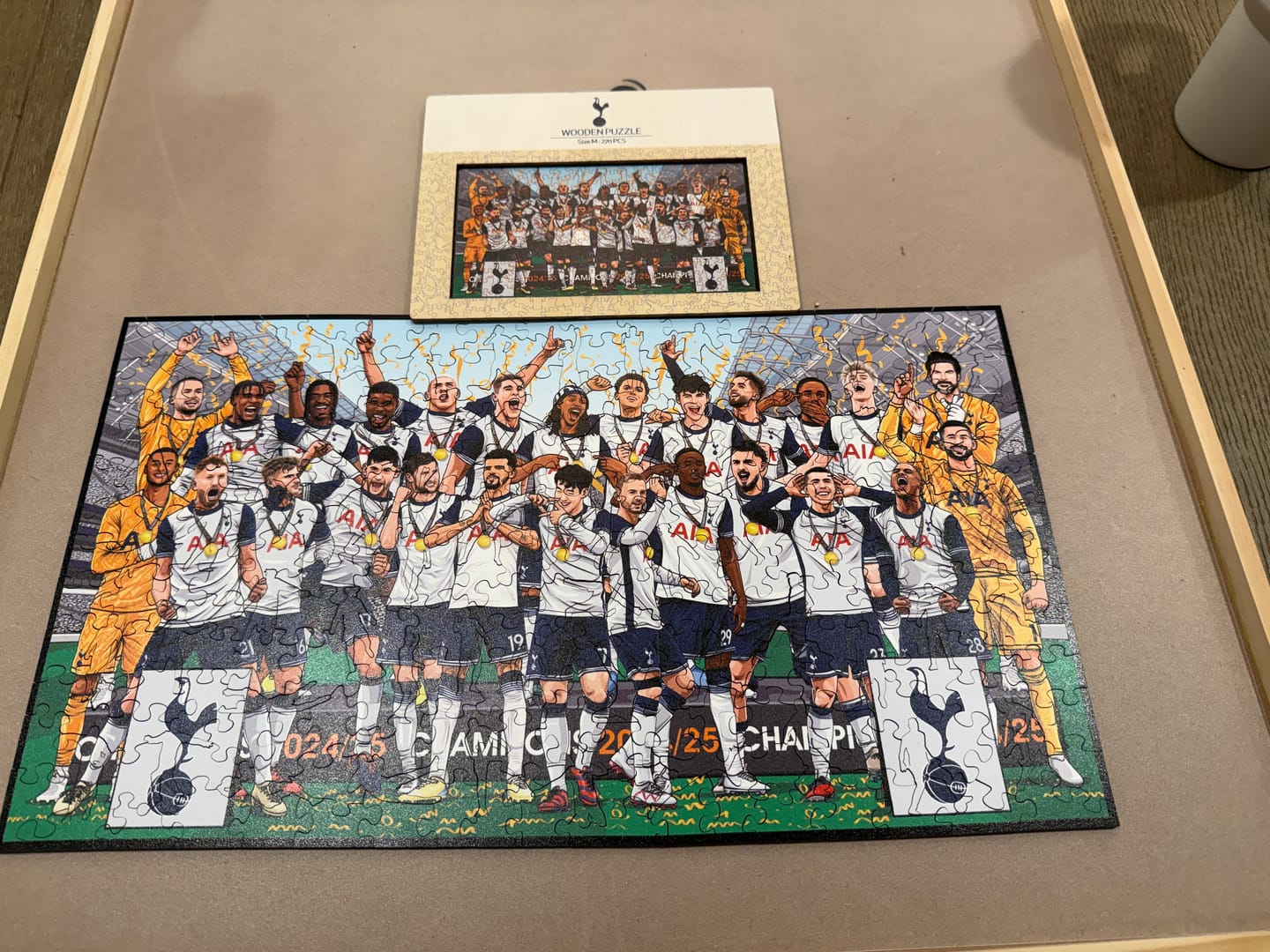 Customer photo review of Tottenham Hotspur FC® European Champions 24/25 - Wooden Puzzle