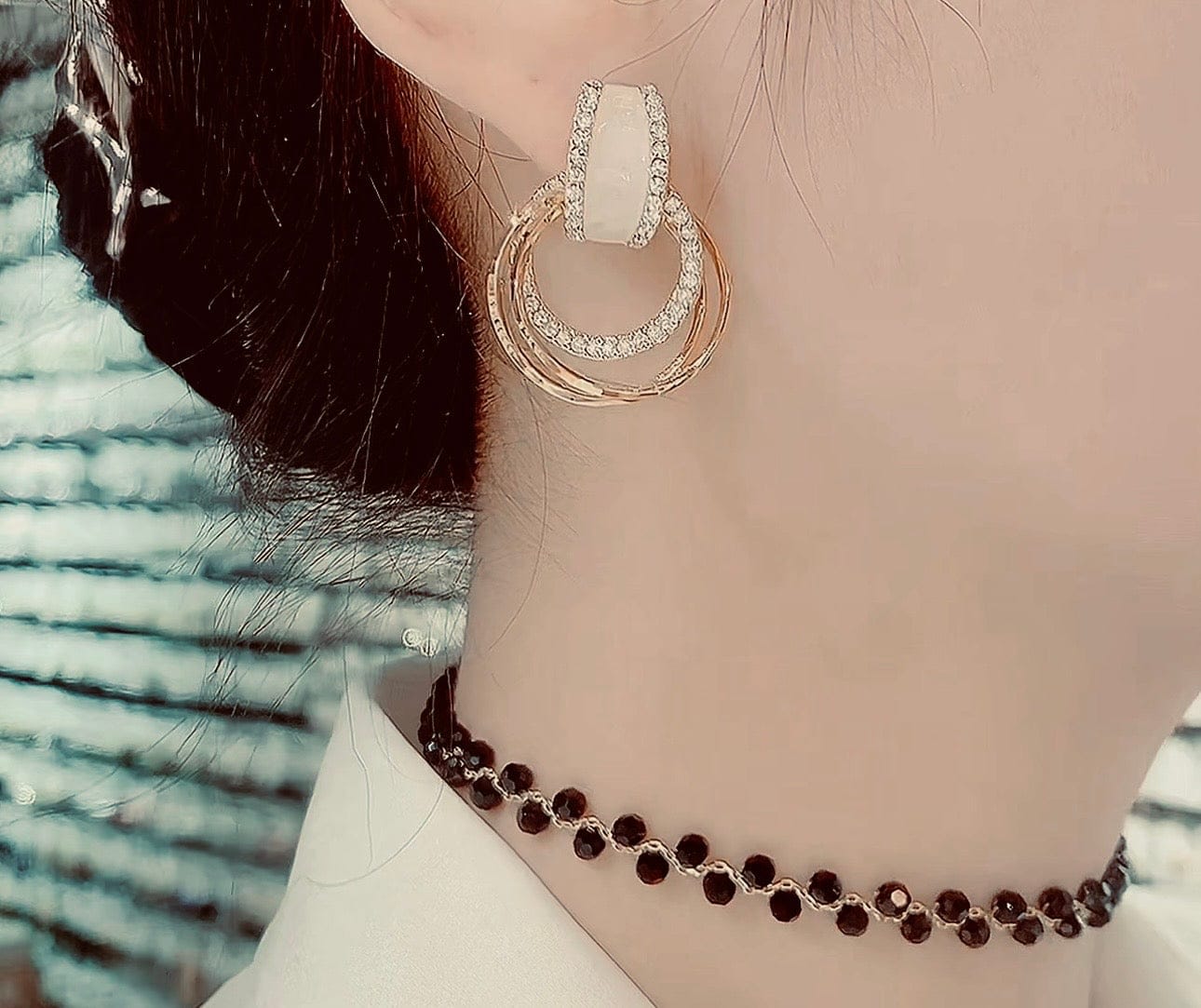 Customer photo review of Acedia Earrings