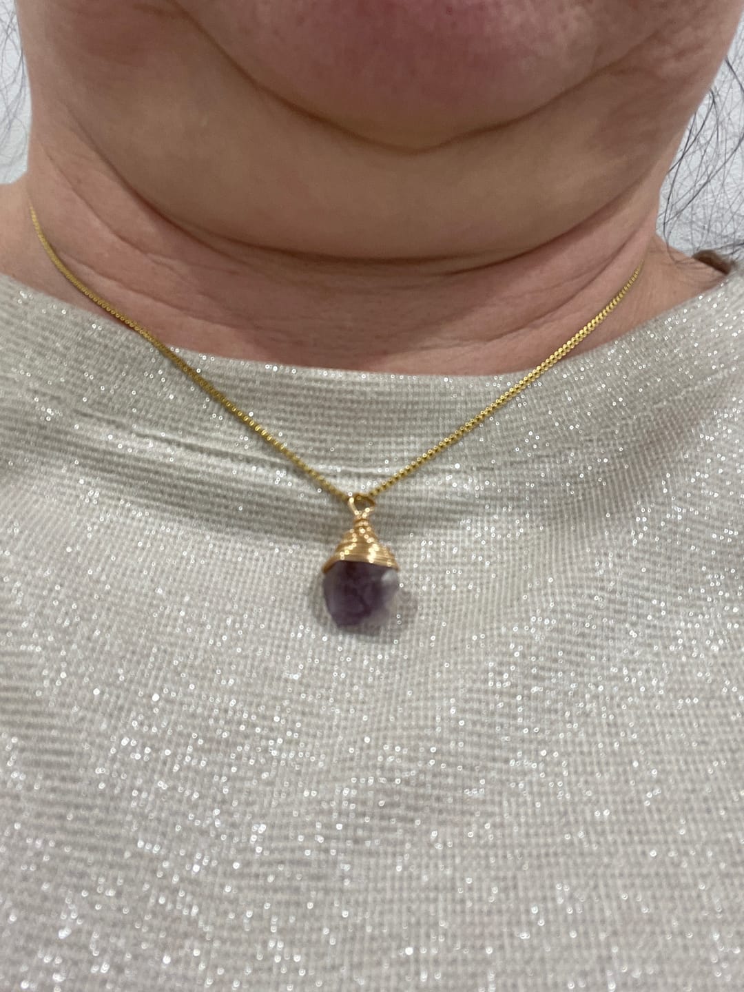 Customer photo review of Amethyst Halskette - Eleganter Anhänger