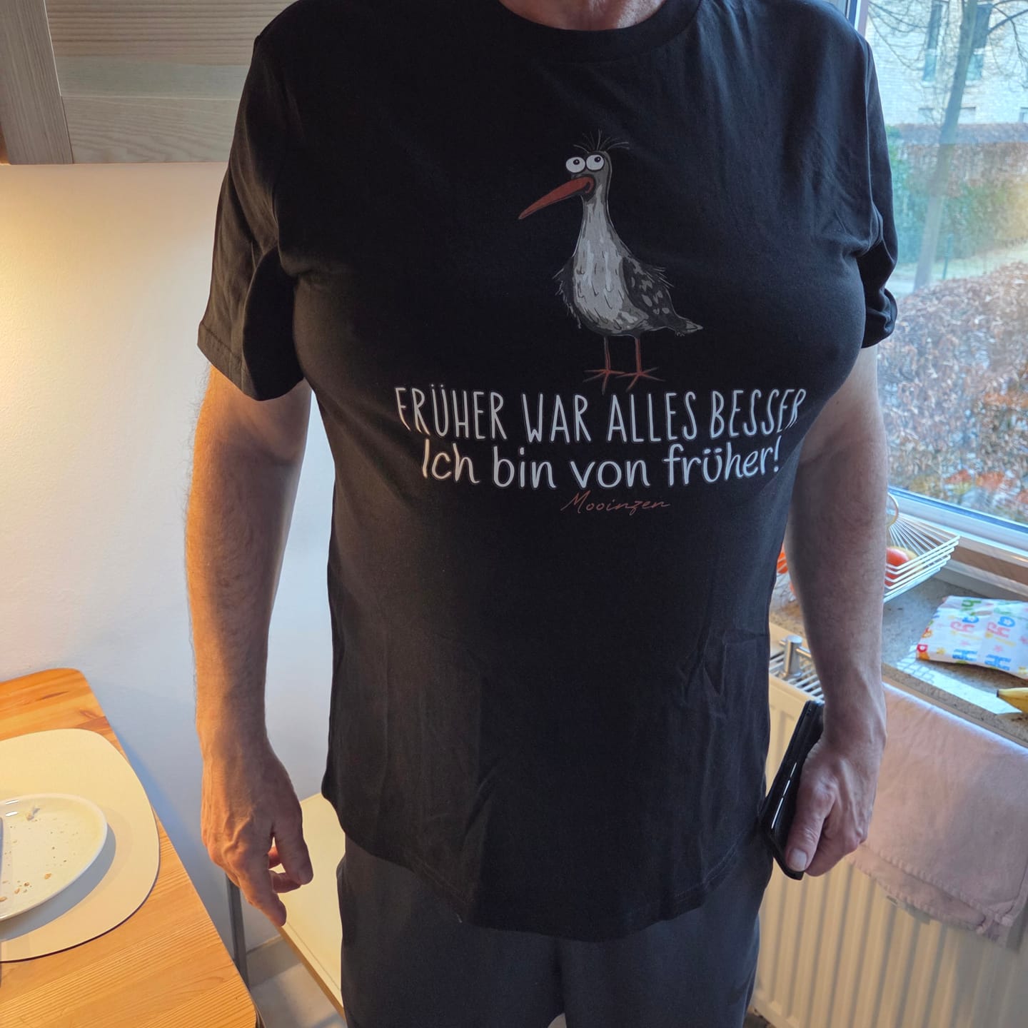 Customer photo review of Früher war alles besser! · Herren Premium Bio T-Shirt