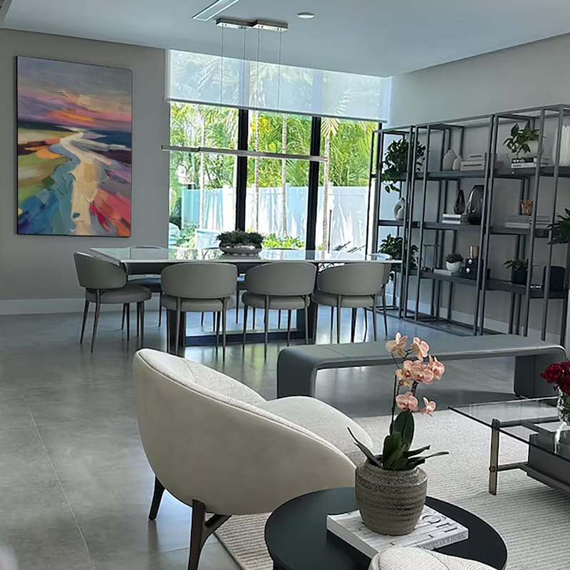 Customer photo review of Colorful Ocean And Sky Abstract Textured Wall Art #OS100