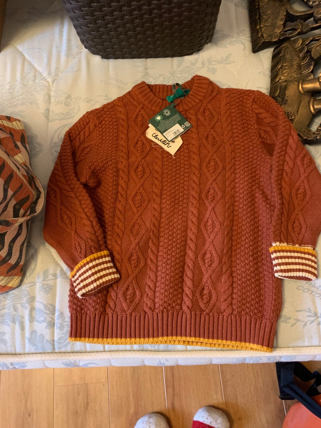 Customer photo review of Ginger Aran Knitted Jumper