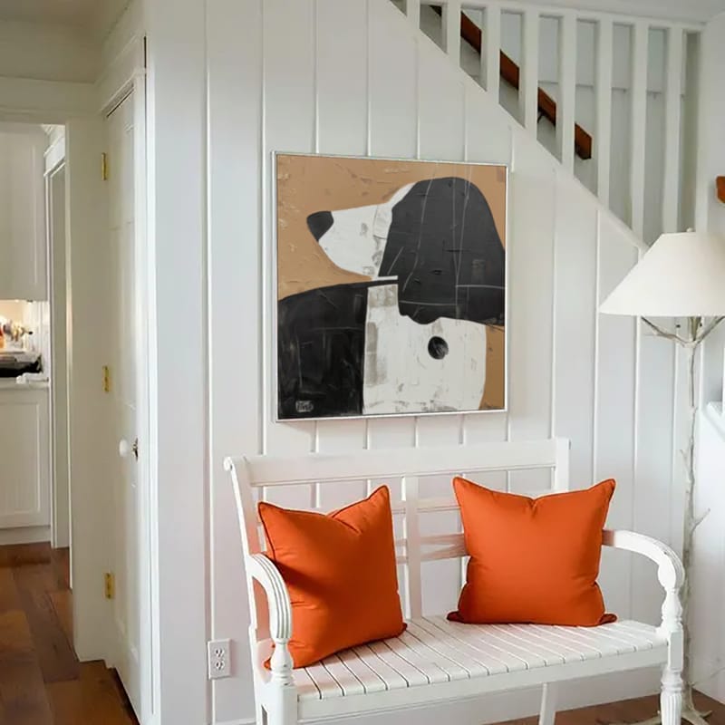 Customer photo review of Abstract Animal Dog Wall Art #AC059