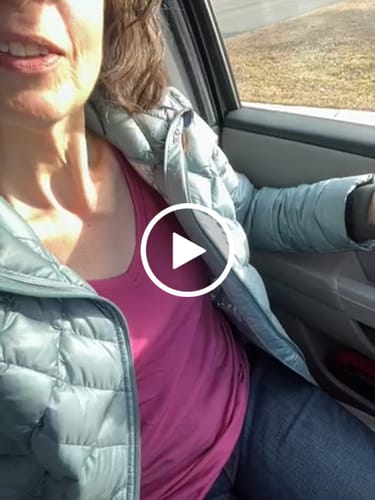 Customer video review of Layla V Neck Top • Final Sale - Blushing Violet