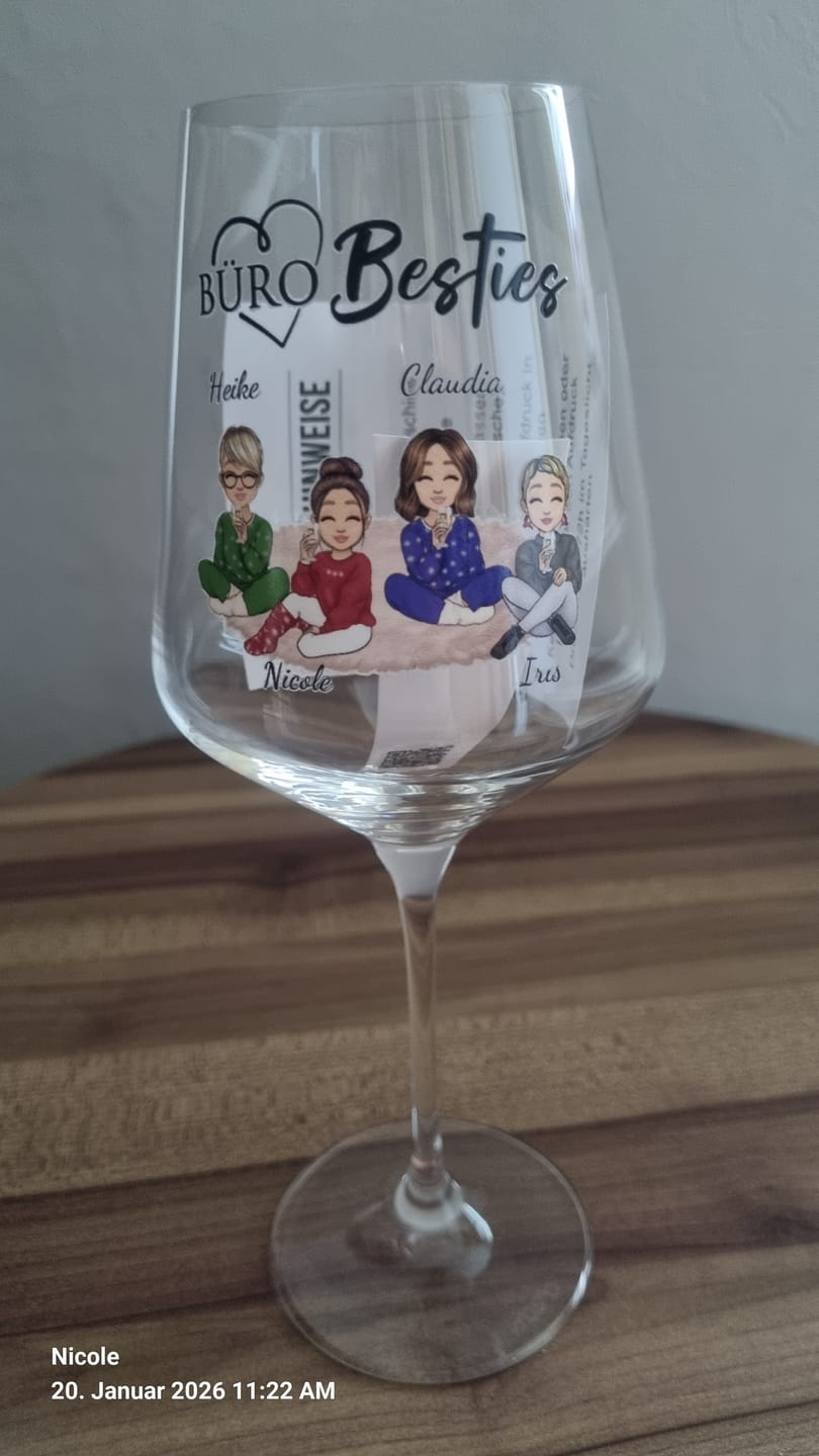 Customer photo review of Herzensmenschen - Personalisiertes Weinglas