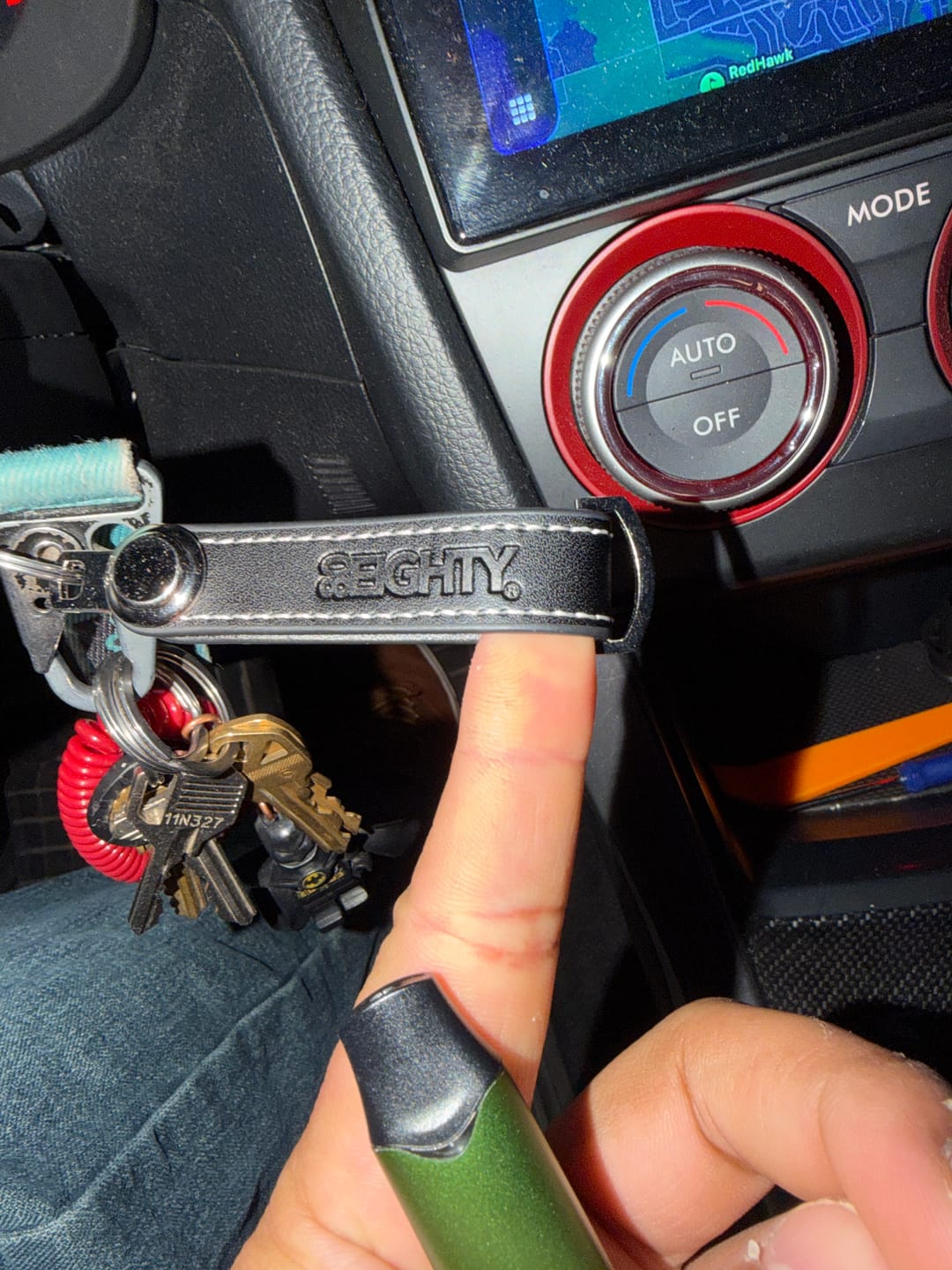 Customer photo review of 80Eighty® Classy Leather Keychain