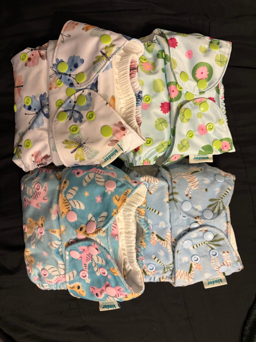 Customer photo review of Animals and Insects: Essentials Pocket Cloth Diaper with Athletic Wicking Jersey, Grows with your Baby