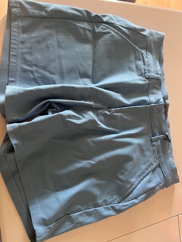 Customer photo review of Ultra-Stretch 5" Chino Shorts - Sky Blue