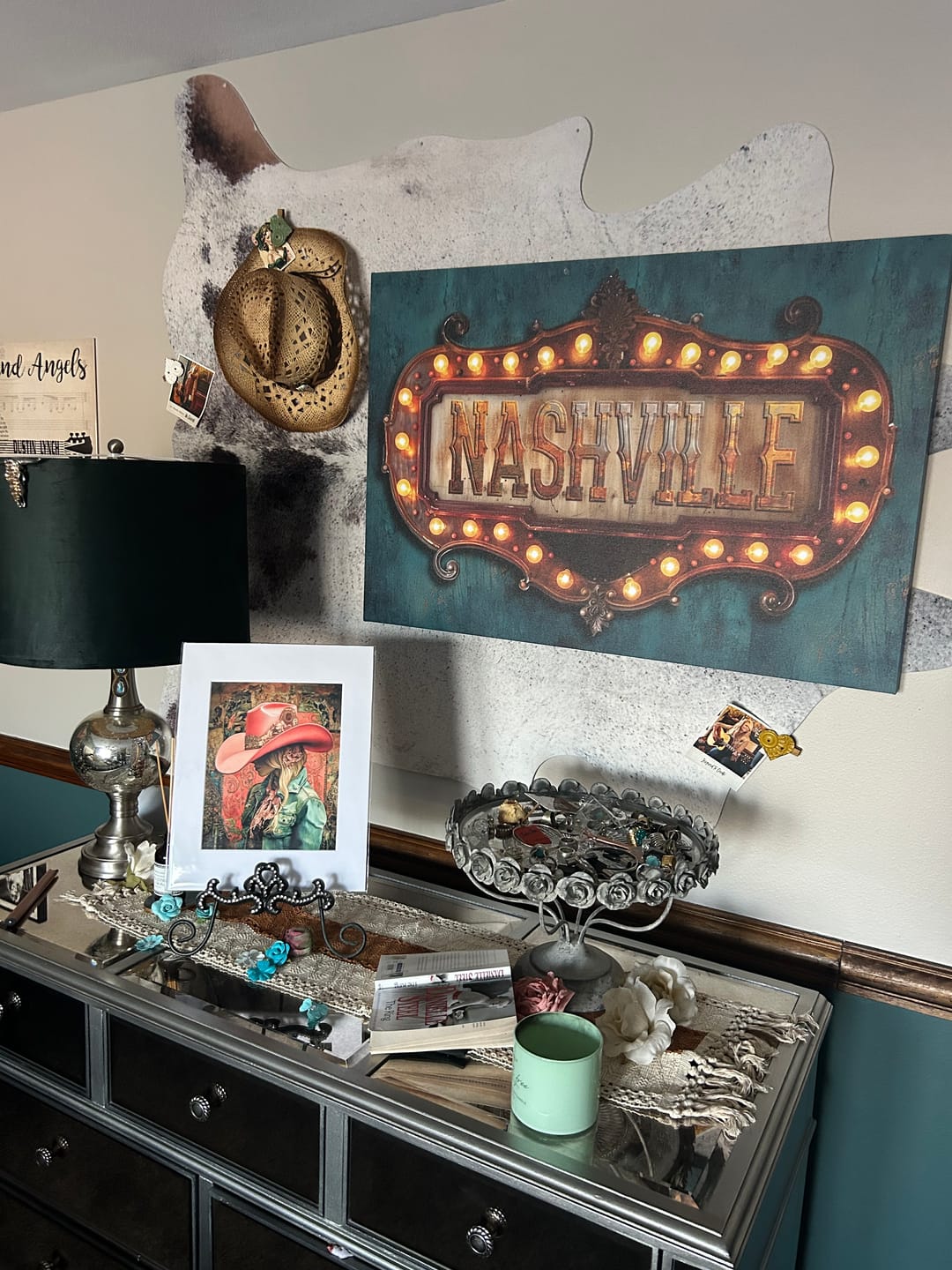 Customer photo review of Custom Marquee Canvas Wall Art